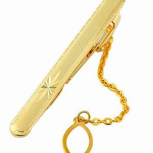 Gold Star Burst Tie Clip